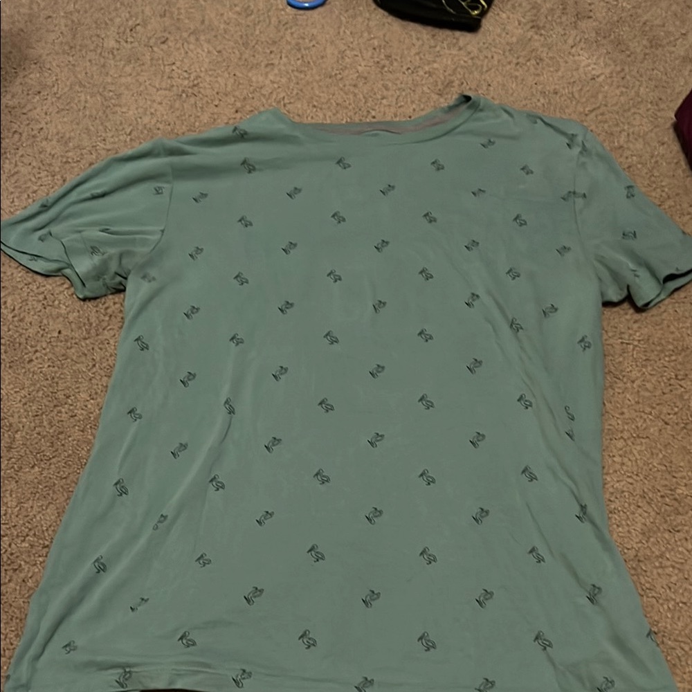 Old Navy Green Short Sleeve Tee with Subtle Pattern